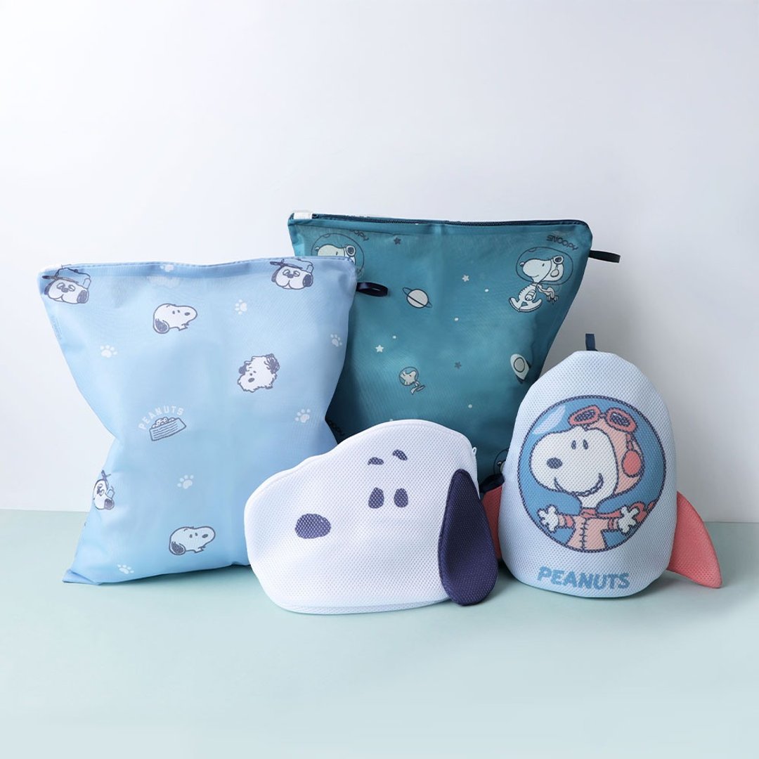 Peanuts史努比 1+1全能洗衣二入组-Snoopy洗衣袋 - 衣物清洁 - 聚酯纤维 多色