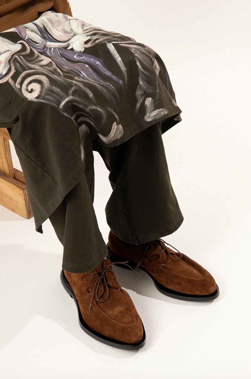 Evilly Derby Shoes 邪魅怪人 大头德比鞋 无性别穿搭 - 男款皮鞋 - 真皮 咖啡色