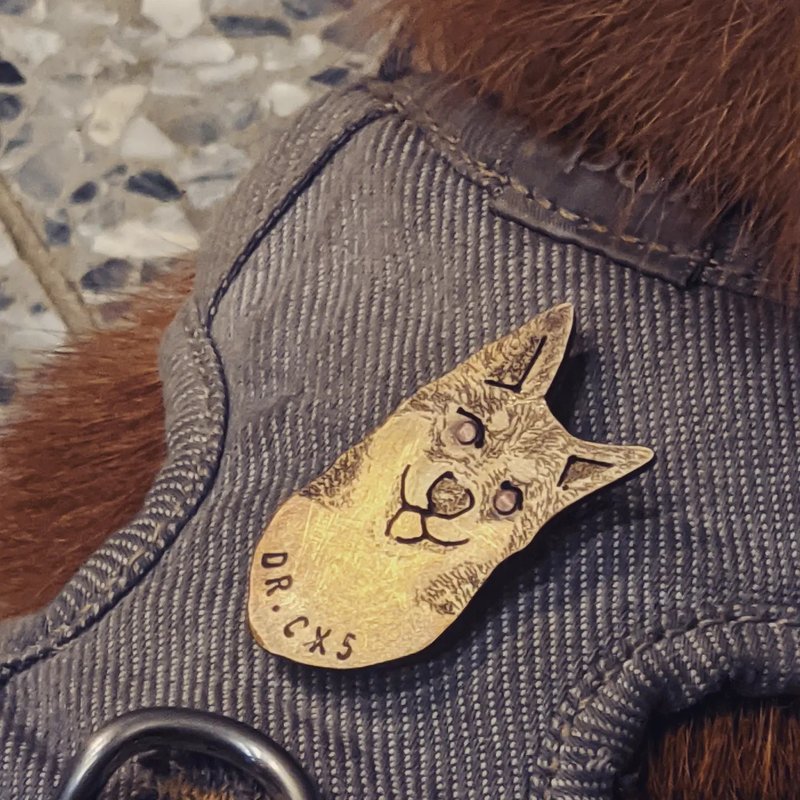 文化币【金工课程】似颜绘/毛小孩－胸针/钥匙圈-金工创作课 - 金工/饰品 - 铜/黄铜 