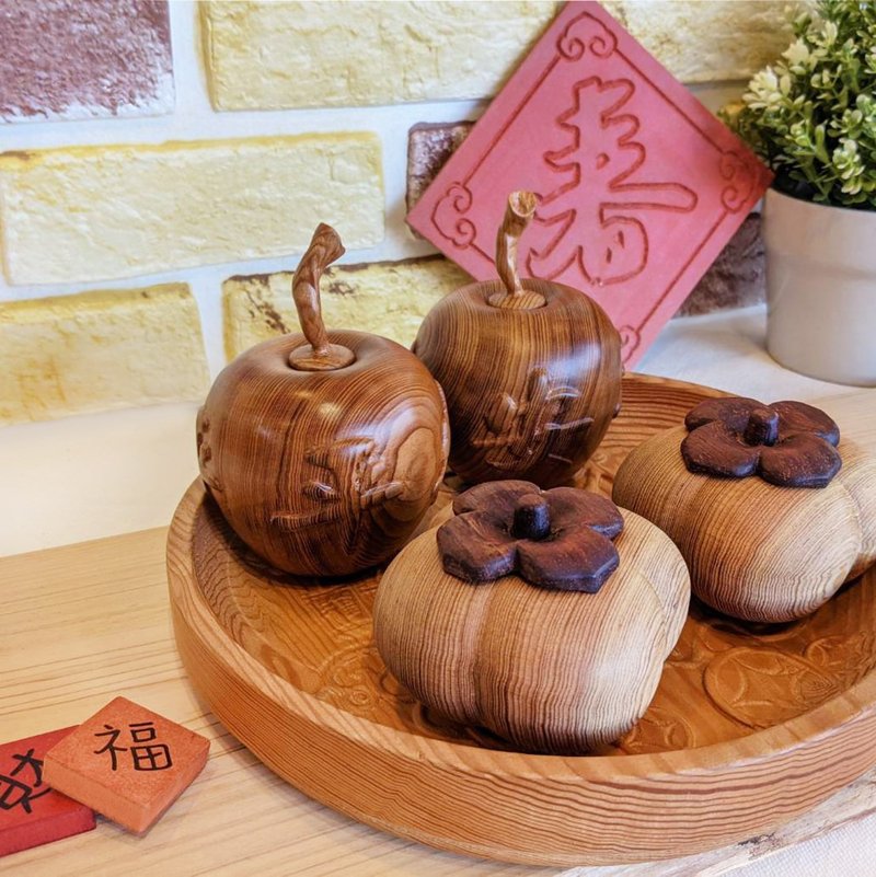 柿柿平安 事事平安 新年贺礼伴手礼 - 摆饰 - 木头 