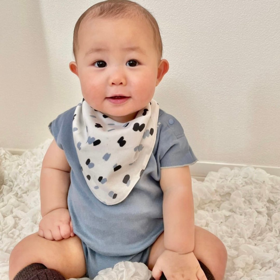 Bib like a scarf STAIF-Primo modern white (reversible) - 围嘴/口水巾 - 棉 白色