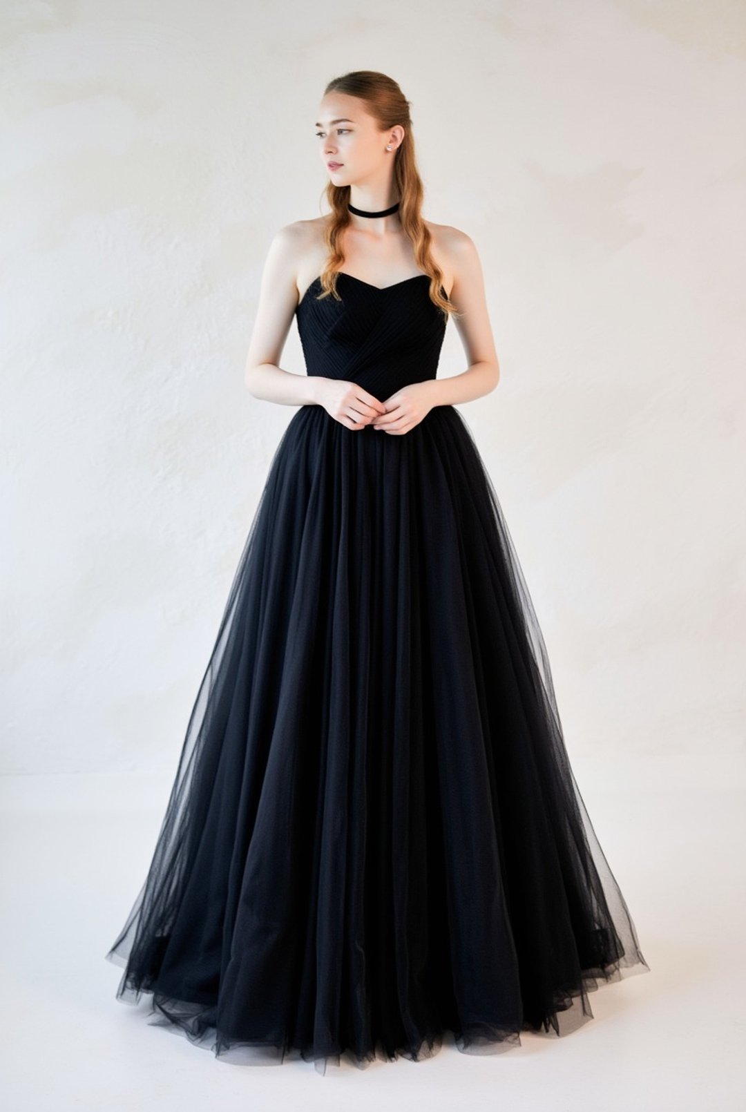 莫莉黑色薄纱洋装 Molly Black Tulle Dress - 洋装/连衣裙 - 聚酯纤维 黑色
