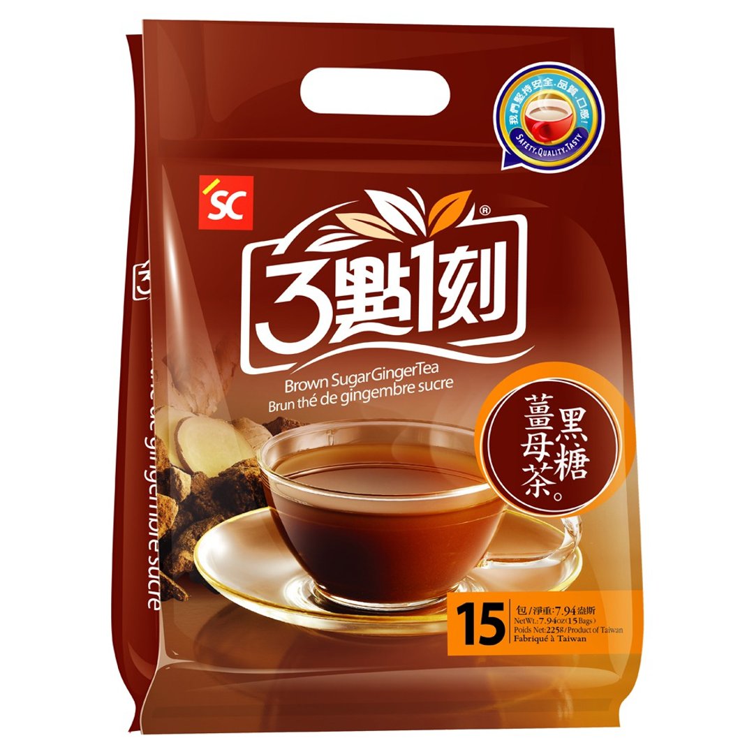 【3点1刻】黑糖姜母茶 15入/袋 - 奶类/豆浆 - 其他材质 咖啡色