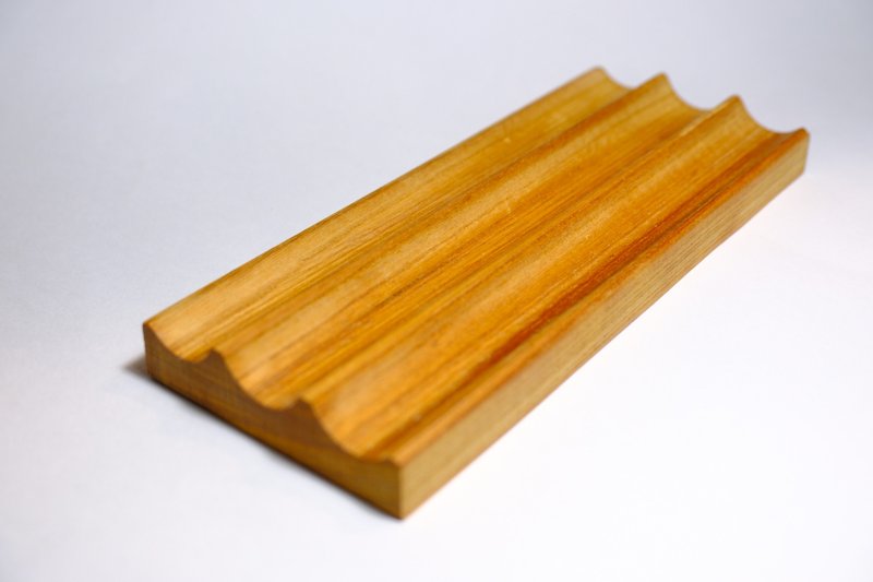 榉木三沟托盘 - 笔筒/笔座 - 木头 咖啡色