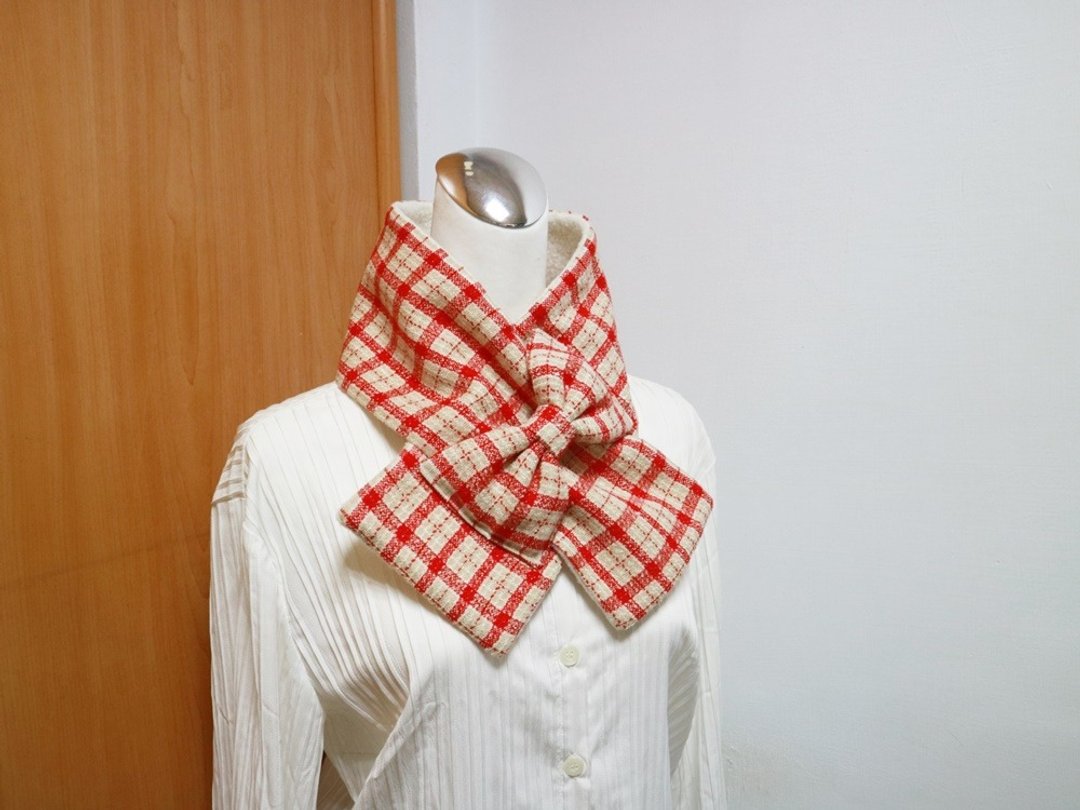 蝴蝶结款 可调式短围巾.scarf 保暖围脖双面双色 大人.小孩均适用 - 围巾/披肩 - 其他材质 多色