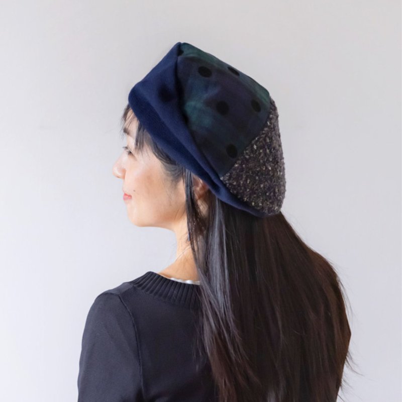 帽子的样式和英文食谱。简洁时尚的不对称贝雷帽。对于初学者来说很容易。 - 其他数码商品 - 其他材质 