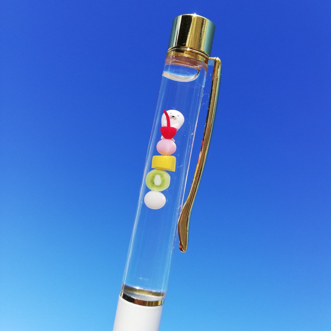 水果白玉 海豹 笔 - 钢珠笔 - 粘土 多色