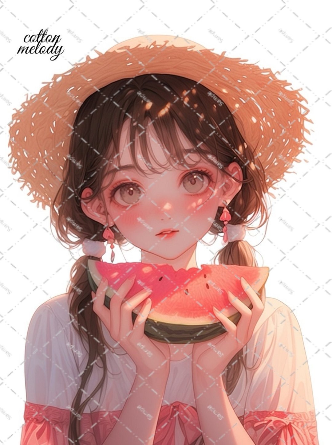 original sticker no.2184 人物贴纸 原创贴纸 原创人物贴纸 装饰贴纸 cotton melody - 贴纸 - 纸 
