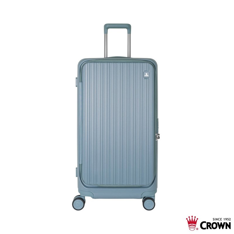 【CROWN】28寸 BOXY 前开框架胖胖拉杆箱 托运箱  鼠草绿 - 行李箱/行李箱保护套 - 塑料 绿色