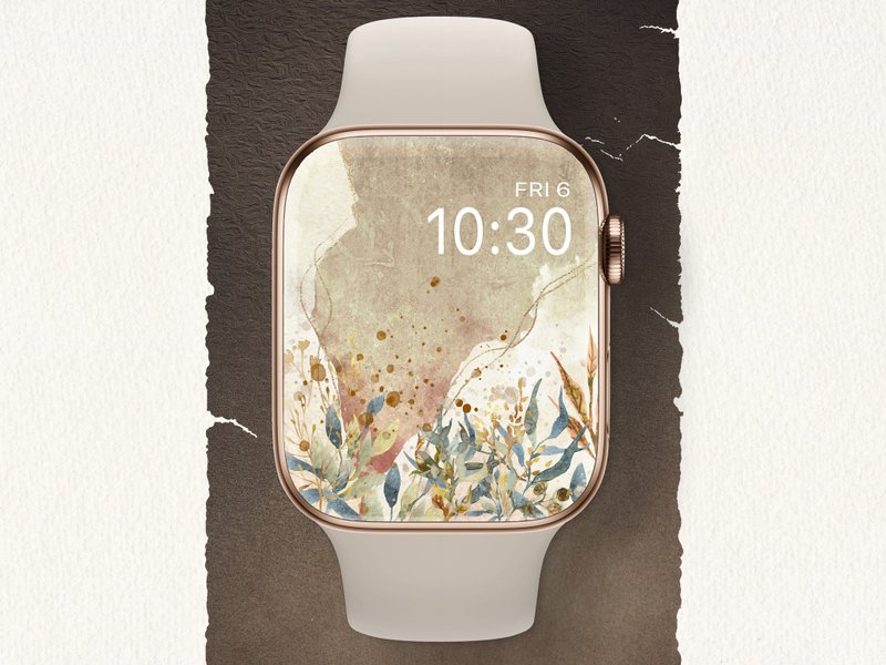 Apple Watch Wallpaper, Watch Face Digital Download for Smart Watch - Flowers #21 - 电脑手机桌布/贴图/App 图示 - 其他材质 