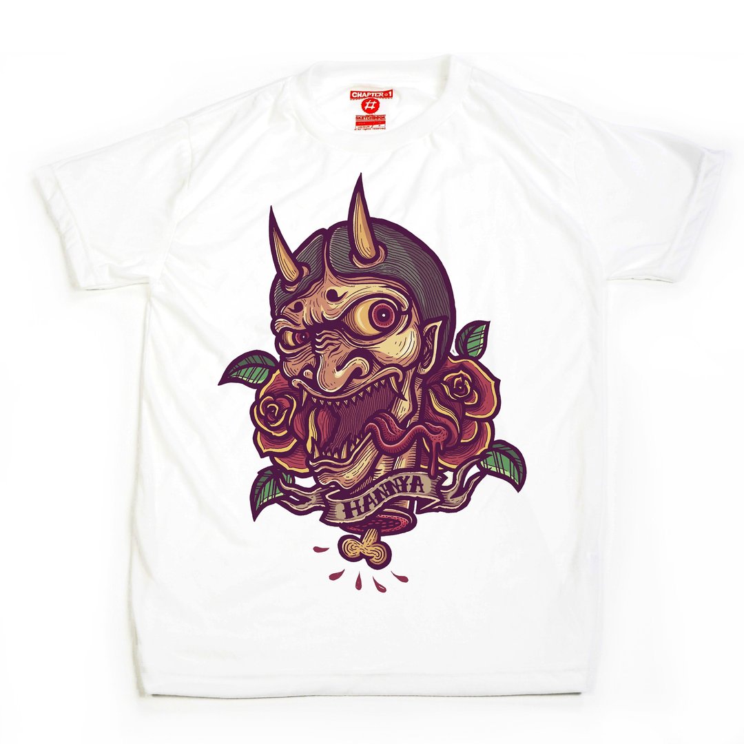 T恤 短袖 Chapter 1 Hannya 男女皆宜 棉混纺 柔软 舒适 - 男装上衣/T 恤 - 棉 白色
