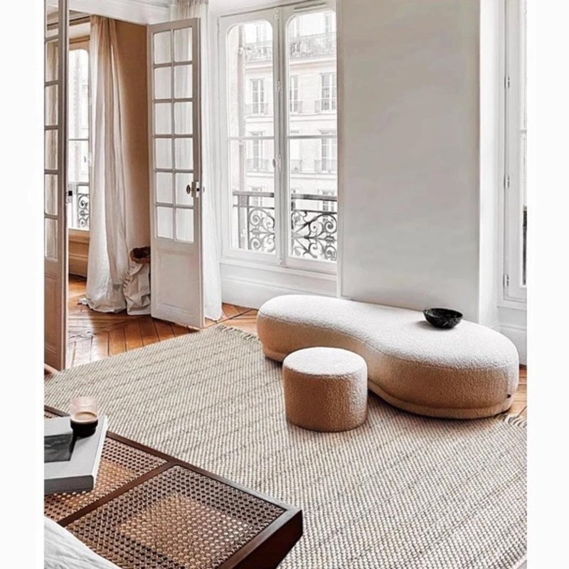 北欧风 手作新西兰羊毛地毯 温润如沐 客厅卧室 床边垫 家居装饰 - 地垫/地毯 - 羊毛 银色