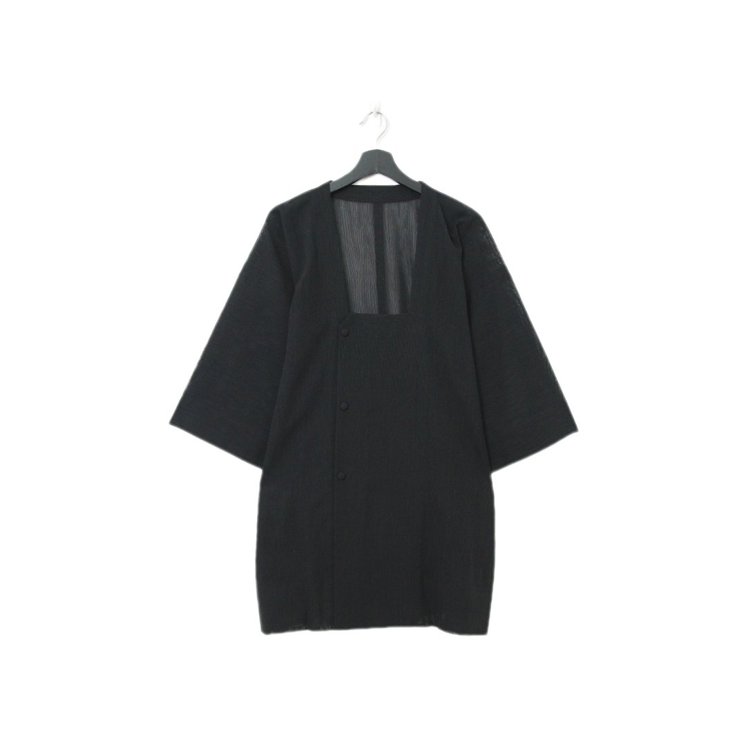 Back to Green-日本透肤羽织 道行 波纹 tf-30/vintage kimono - 女装休闲/机能外套 - 棉 