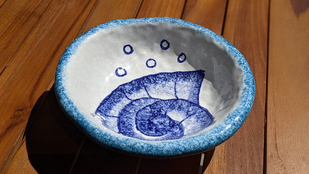 意大利手工陶-MD地中海 点心碗17cm - 碗 - 陶 蓝色