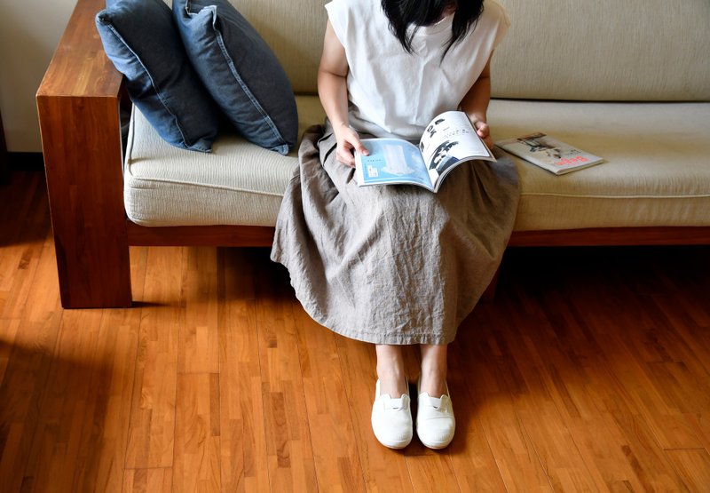 betty棉白/简单/休闲鞋/好孕鞋/新手妈妈/帆布鞋 - 女款休闲鞋 - 棉．麻 白色
