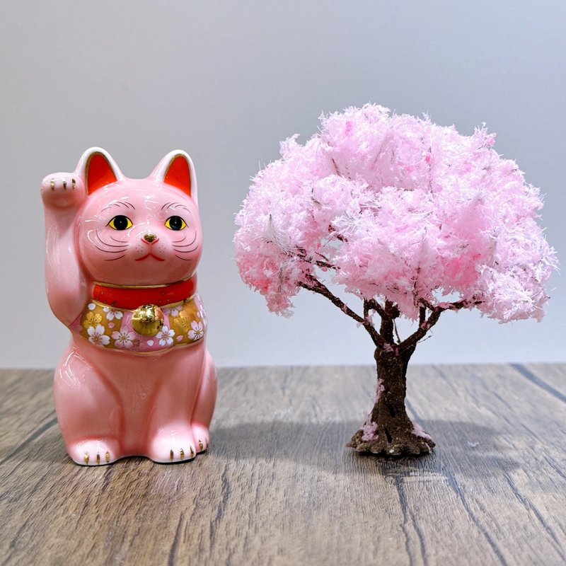 【粉樱福猫】日本药师樱花招财猫 小号 - 摆饰 - 瓷 粉红色