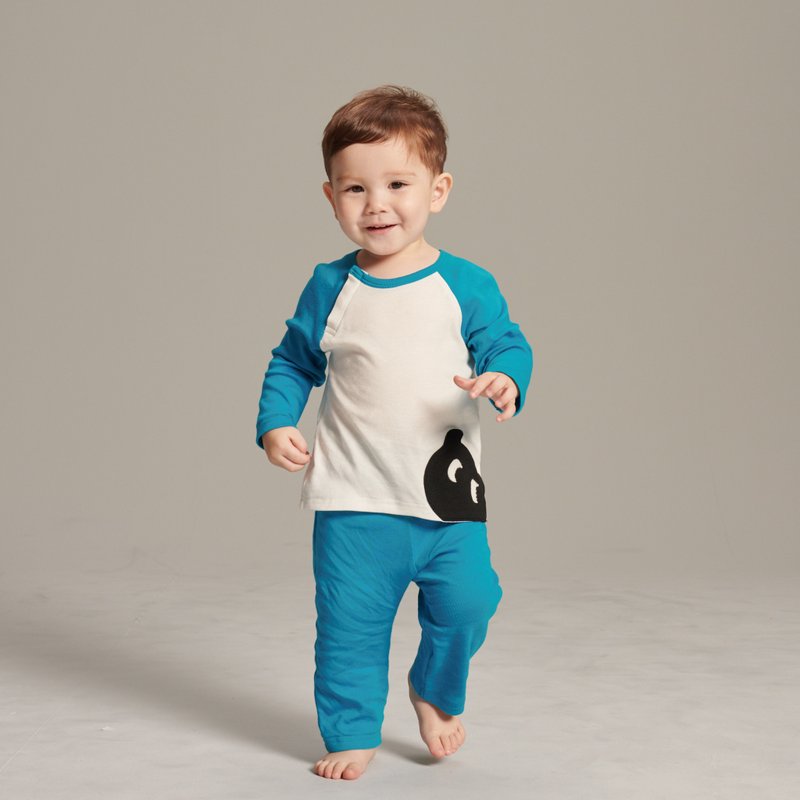 bbc小精灵套组 - 包屁衣/连体衣 - 棉．麻 蓝色