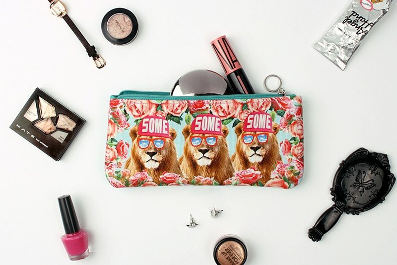 STILL AND CHEW Mixmatch Pouch&Wallet  - A SOME LION - 化妆包/杂物包 - 其他材质 粉红色