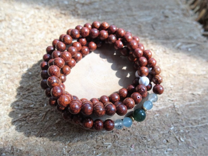 蓦然《108颗手环系列》银线菩提--和谐 - 手链/手环 - 纸 红色