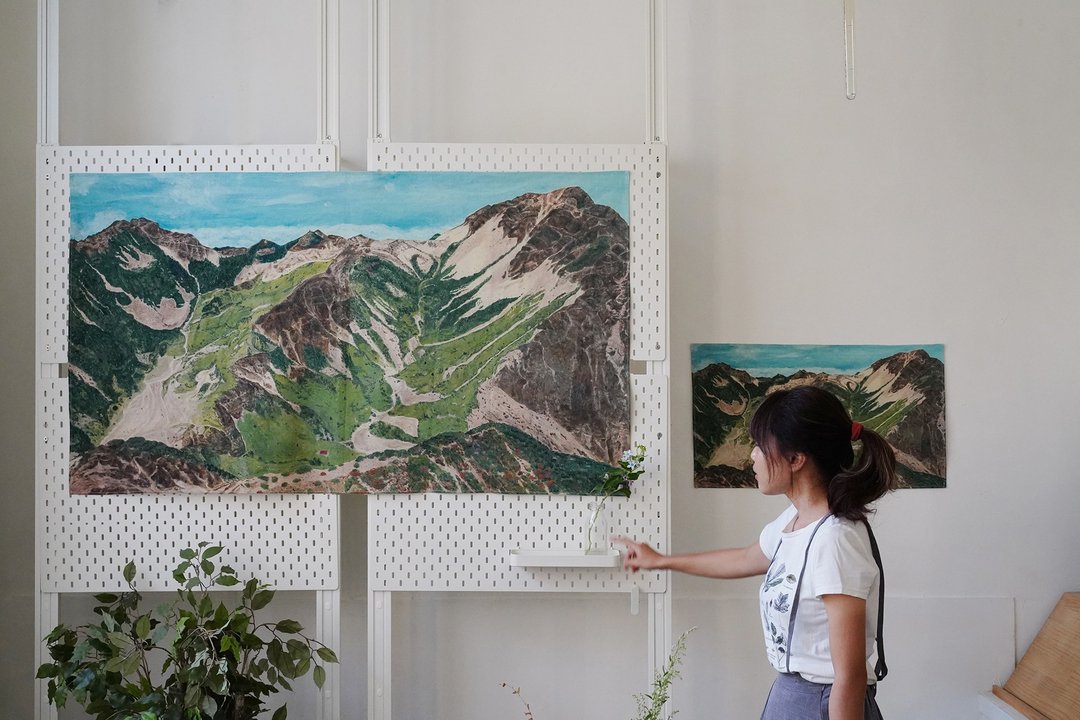台湾山挂布 - 南湖圈谷 144x83 cm / 70x40 cm - 海报/装饰画/版画 - 棉 绿色