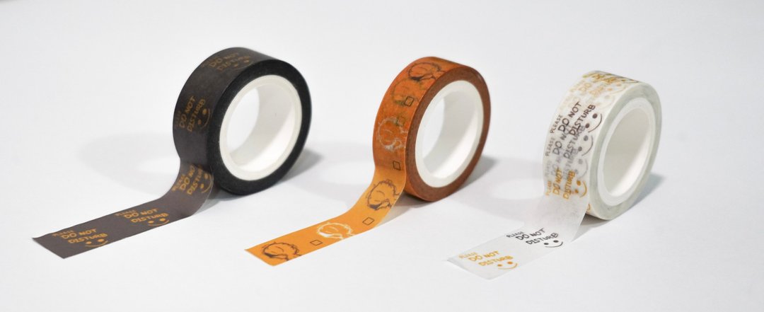 MurmurBoo - Washi Tape | 和纸胶带 (1 set 3 款) - 纸胶带 - 纸 白色
