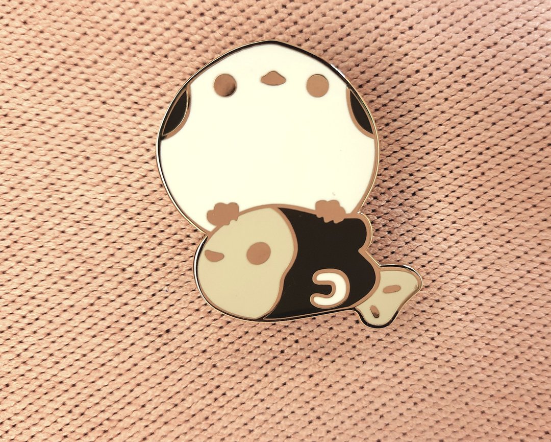 雪精灵与小鱼 PINGUIN &amp; FISH 襟针 - 胸针 - 其他金属 