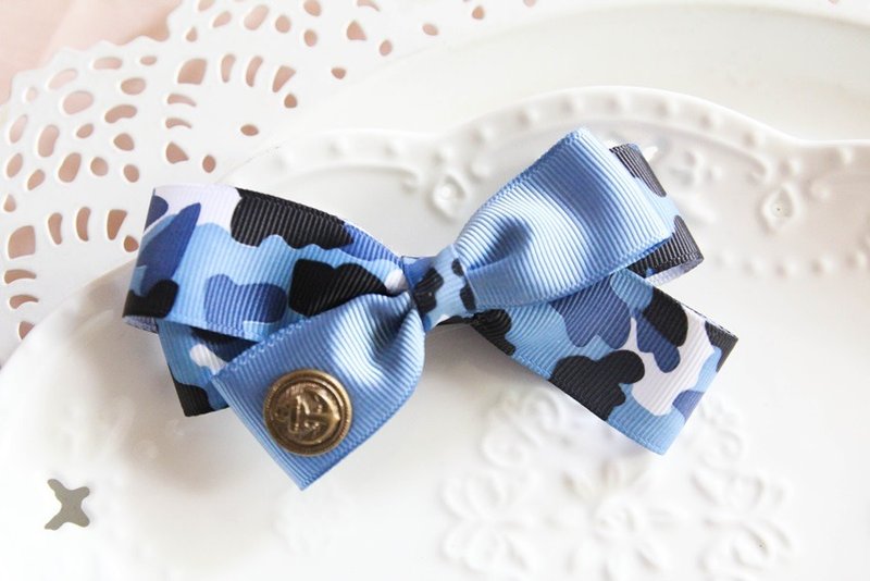 街头迷彩风格法国夹 - 发饰 - 其他材质 绿色