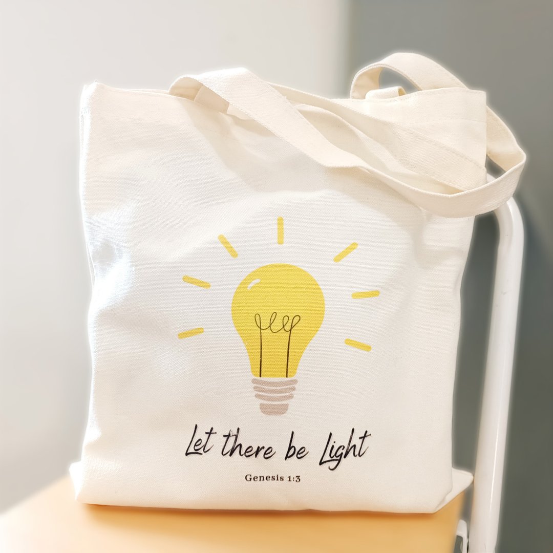 要有光福音帆布袋/基督教礼品/福音礼物/受洗礼物/商品/信仰 - 侧背包/斜挎包 - 环保材料 