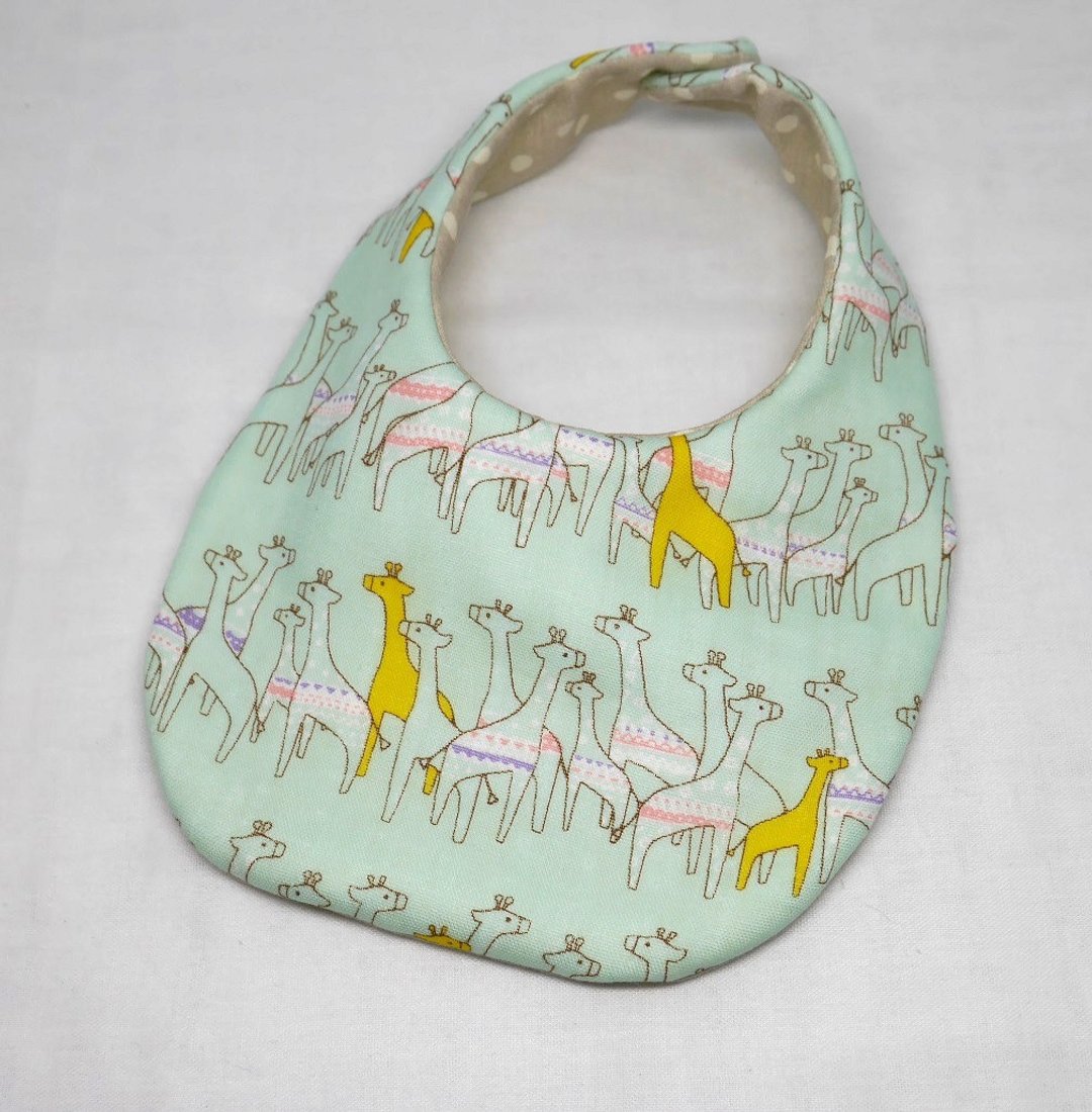 Japanese Handmade 8-layer-gauze Baby Bib - 围嘴/口水巾 - 棉 绿色