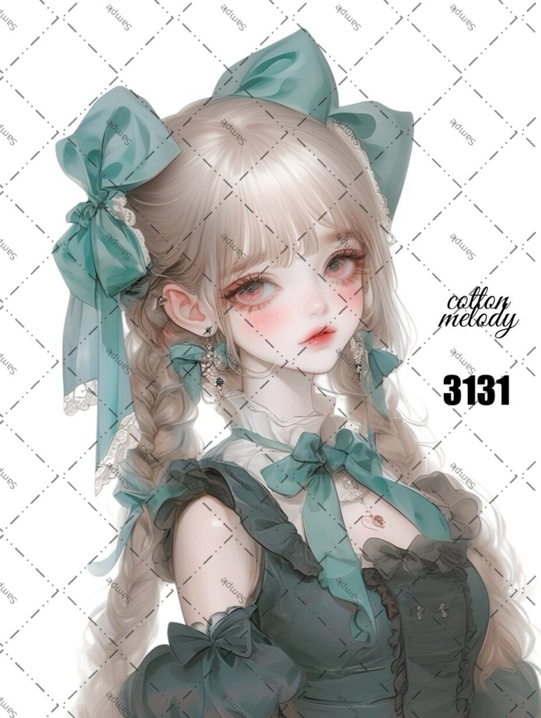 original sticker no.3131 人物贴纸 原创贴纸 原创人物贴纸 装饰贴纸 cotton melody - 贴纸 - 纸 