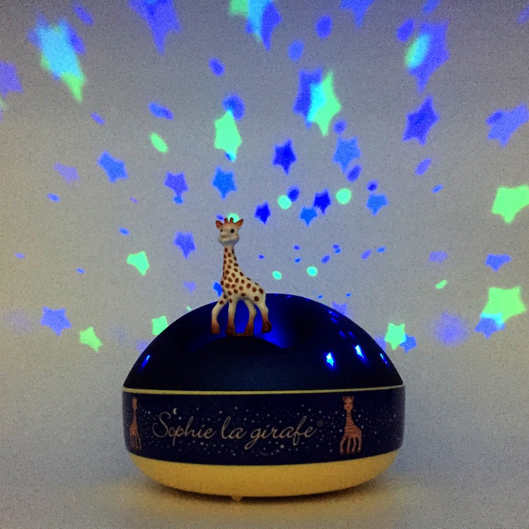 Trousselier - Sophie de Giraffe 旋转音乐星星投影灯 - 儿童家具 - 其他材质 蓝色