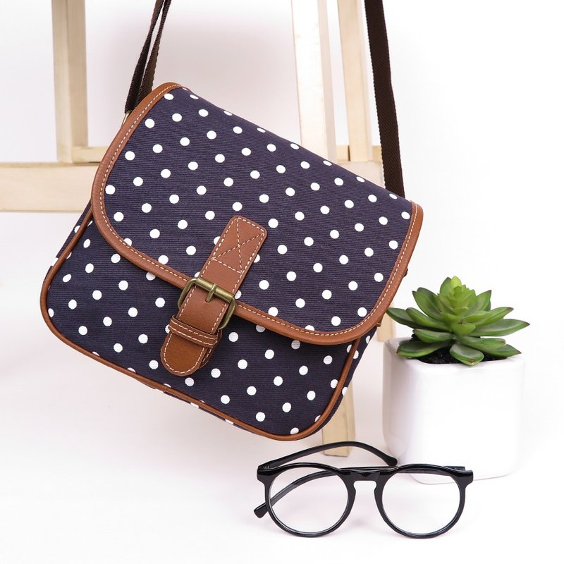 mini bag – polka dot - 侧背包/斜挎包 - 其他材质 蓝色