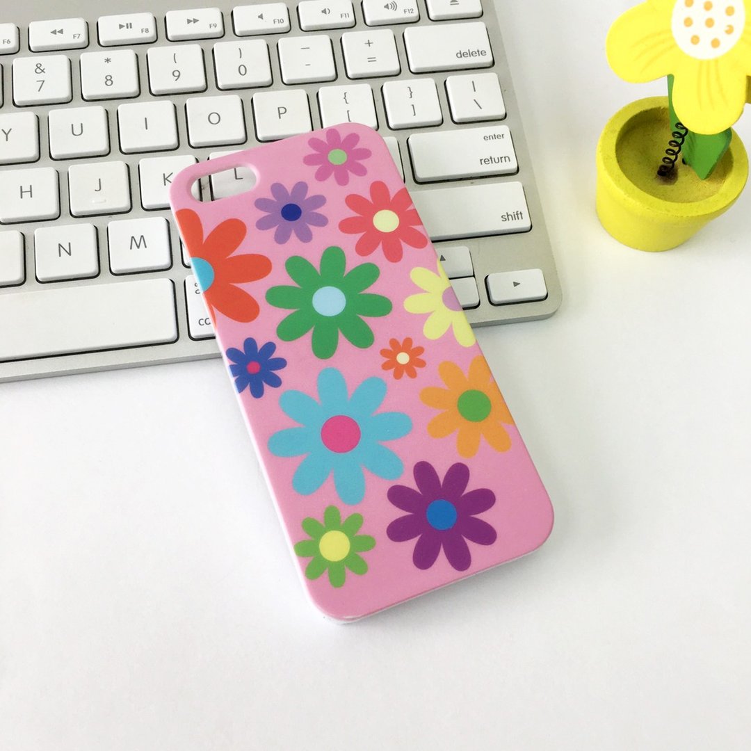 香港原创设计 粉红色花朵图案 iPhone X,  iPhone 8,  iPhone 8 Plus,  iPhone 7, iPhone 7 Plus, iphone 6/6S , iphone 6/6S PLUS, Samsung Galaxy Note 7 透明手机壳 - 手机壳/手机套 - 塑料 粉红色