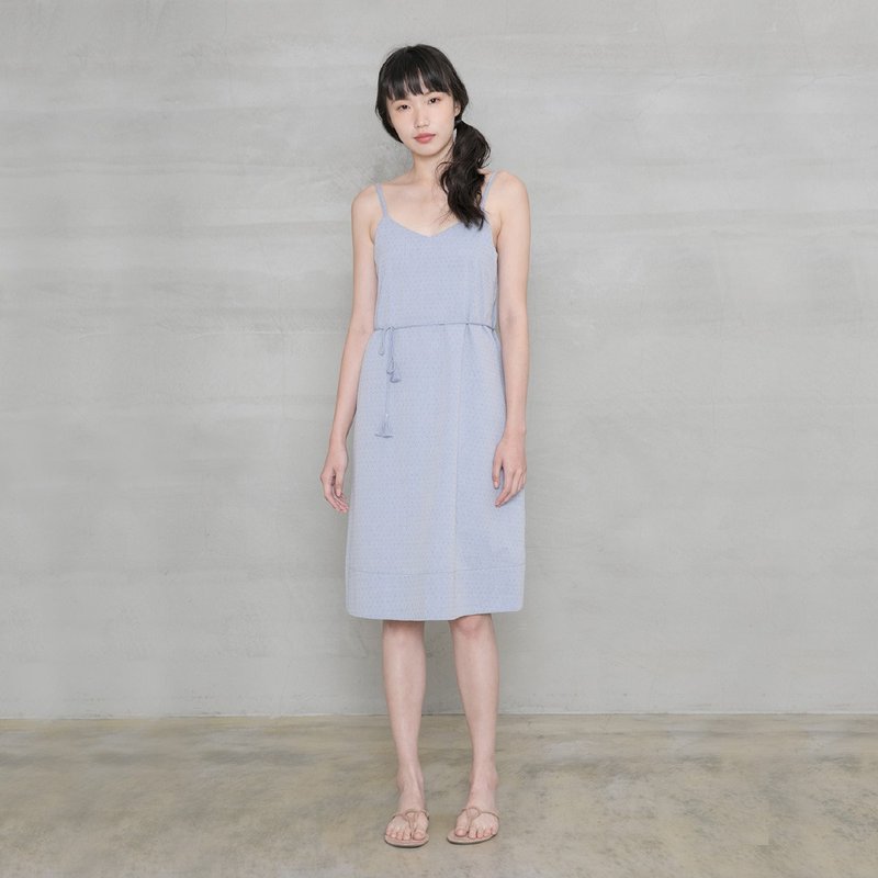 光随想细肩带印花连身裙  Printed Slip Dress D148 - 洋装/连衣裙 - 其他人造纤维 多色