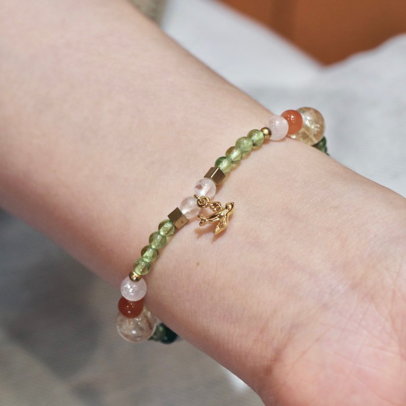 玉石太阳 能量饰品 水晶手饰 提升气场 - 手链/手环 - 玉石 多色