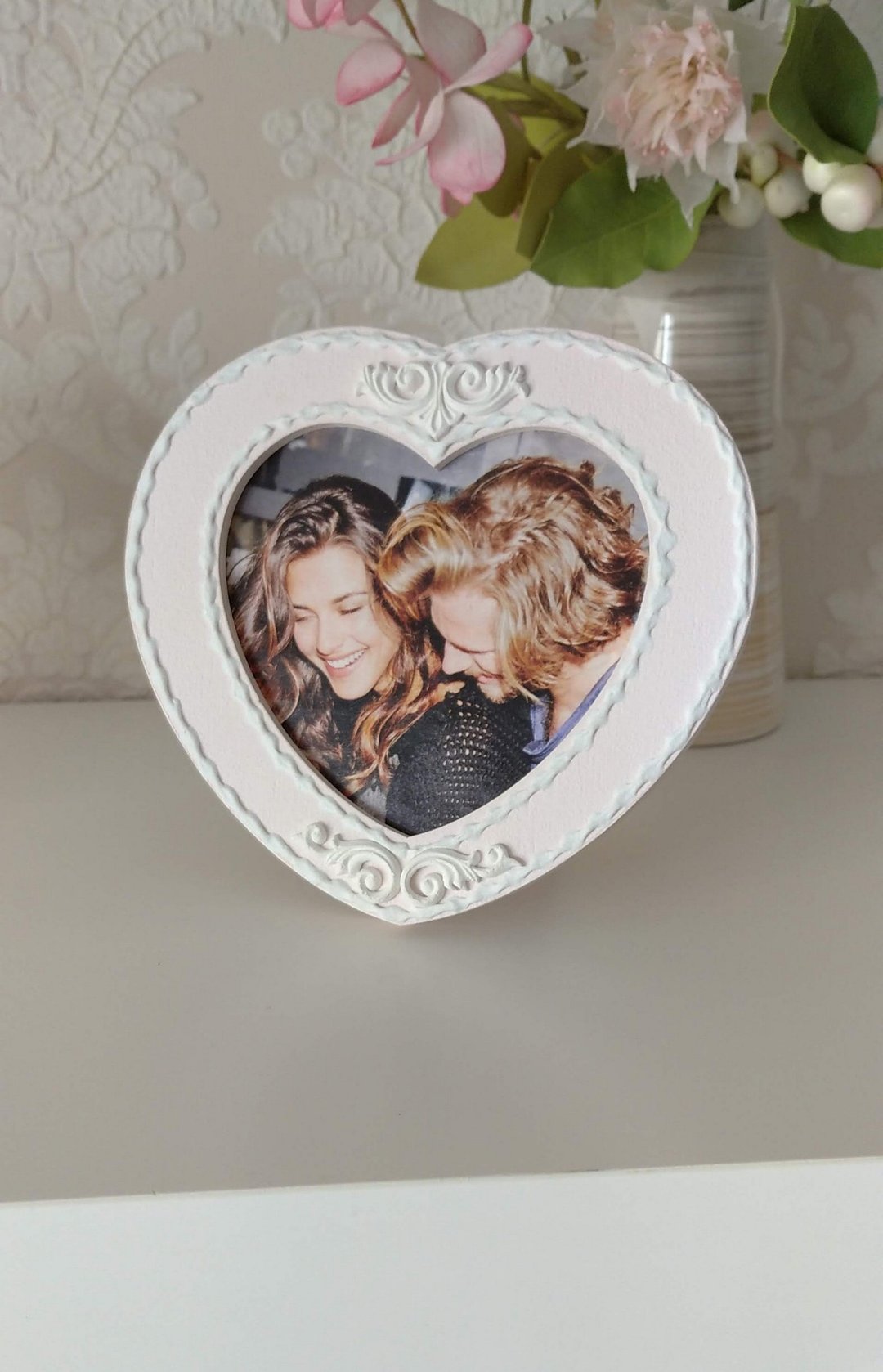 相框 Heart-shaped photo frame Mini picture frame Love frame Pink photo frame - 画框/相框 - 木头 粉红色