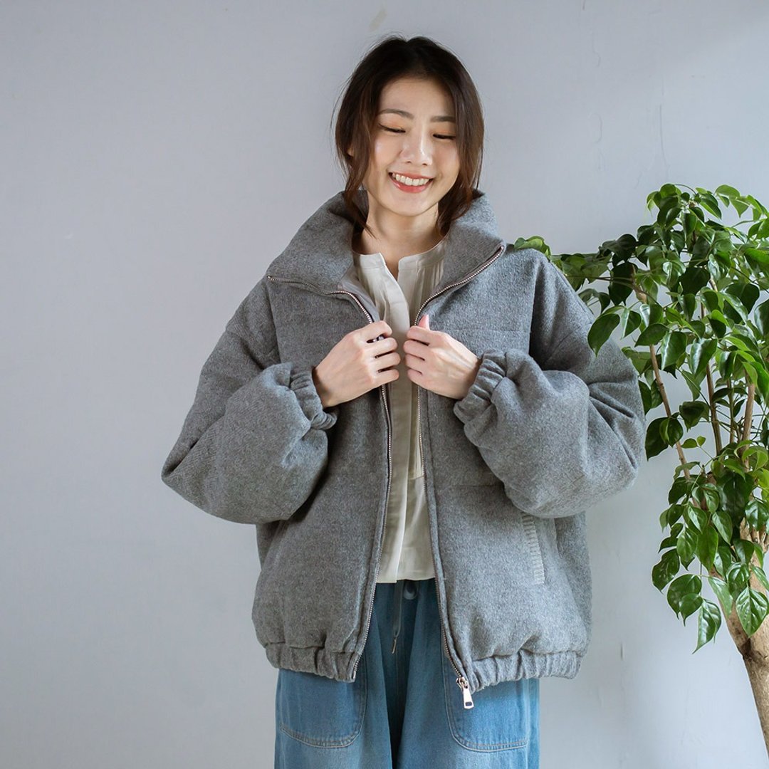 暖感率性街头羽绒外套 灰色 F - 女装休闲/机能外套 - 棉 灰色