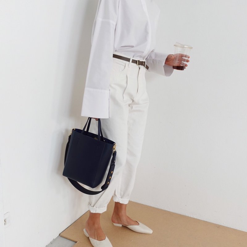 Tote bag - Everyday series - Mini - Navy - 手提包/手提袋 - 人造皮革 蓝色