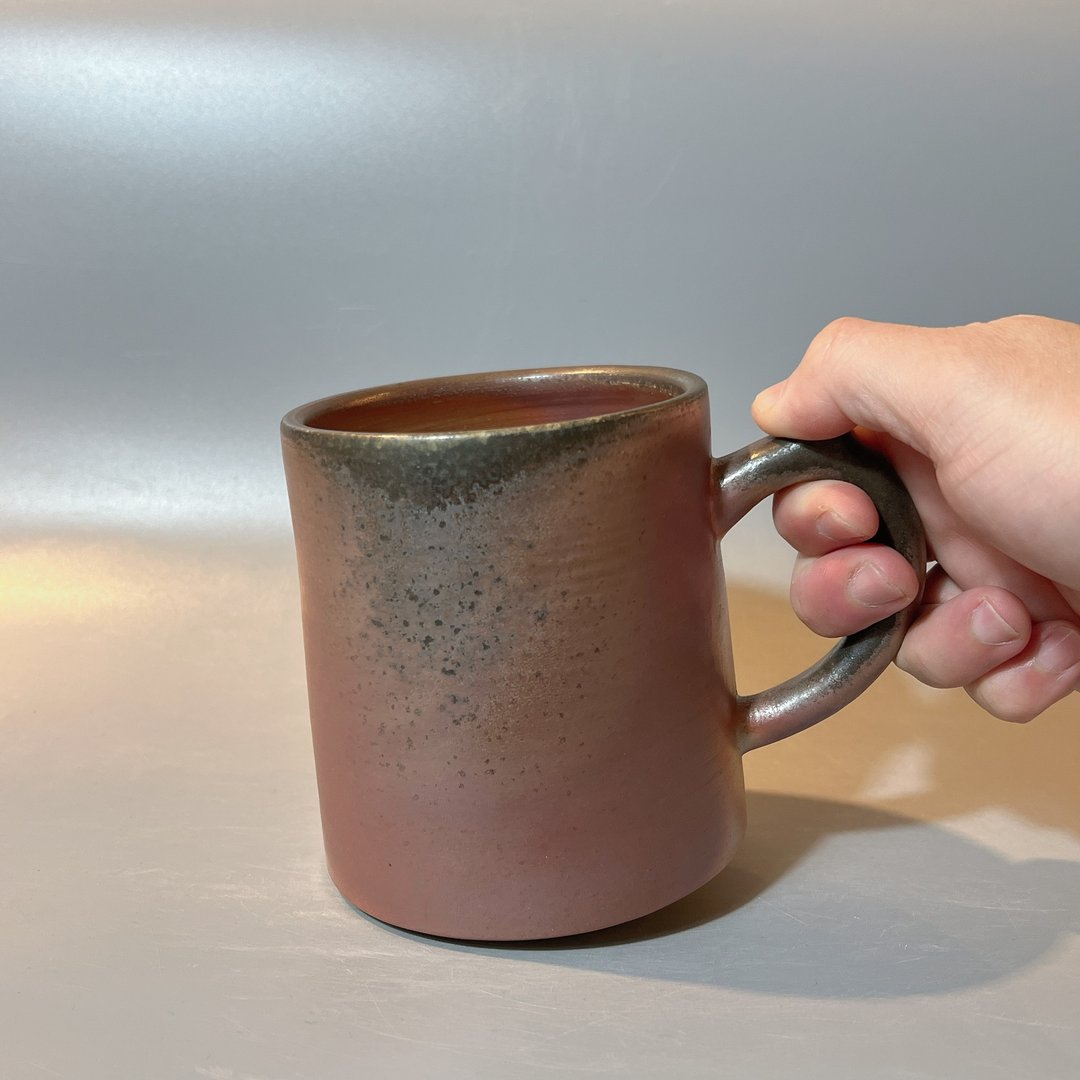 柴烧玫瑰金马克杯 / 500cc / 小平凡手作 - 茶具/茶杯 - 陶 