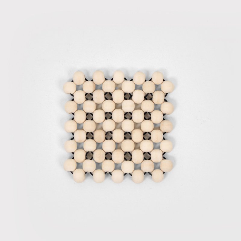 斯堪的纳维亚过山车/黑线 - 杯垫 - 木头 白色