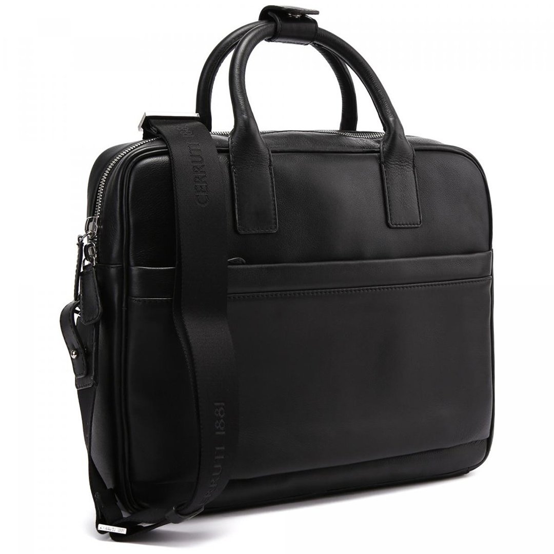 CERRUTI 1881 限量2折 意大利顶级小牛皮公文包 全新专柜展示品 - 公文包/医生包 - 真皮 黑色