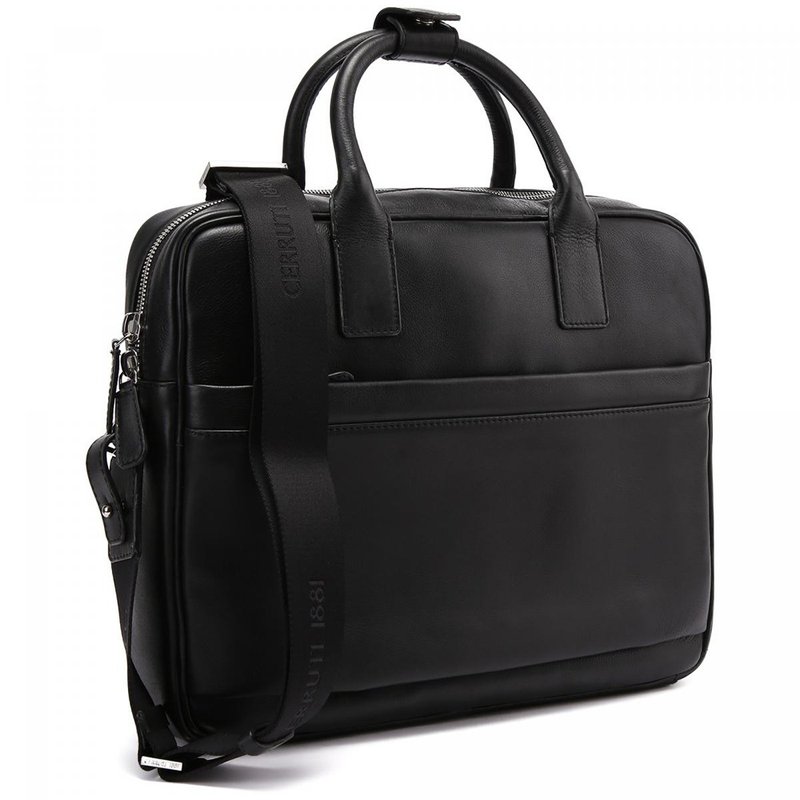 CERRUTI 1881 限量2折 意大利顶级小牛皮公文包 全新专柜展示品 - 公文包/医生包 - 真皮 黑色