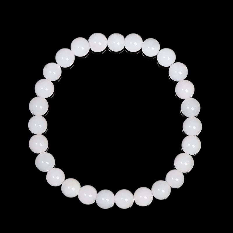 【正佳珠宝】翡翠 高品冰糯 淡紫 5.8-6.3mm 天然A货翡翠手珠 - 手链/手环 - 半宝石 多色