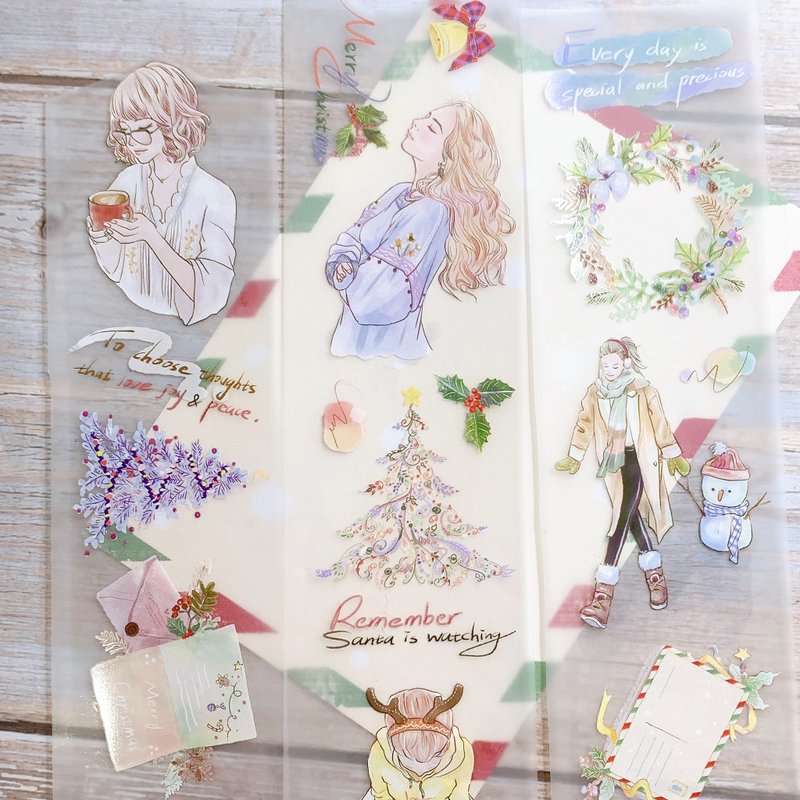 5cm纸胶带 | 圣诞。All the Happiness | 雾面PET - 纸胶带 - 塑料 多色