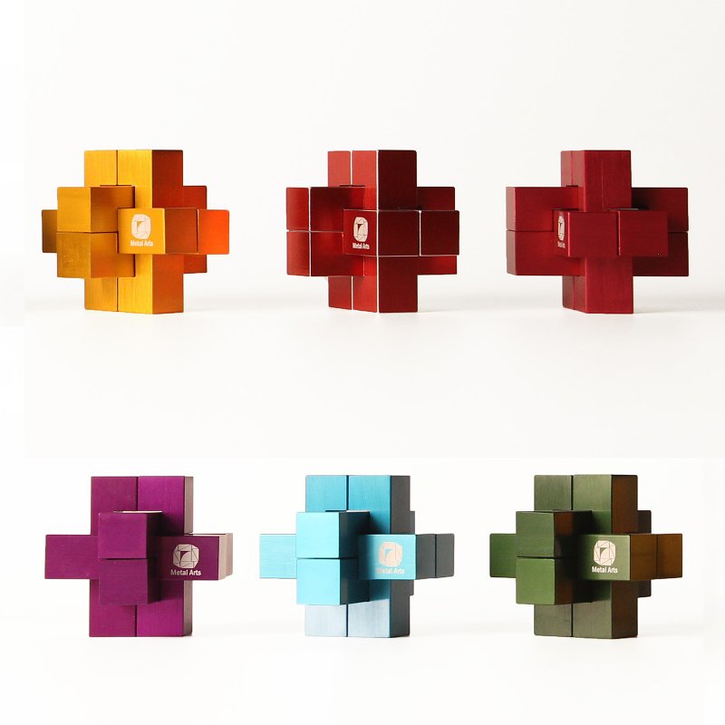 【航太边角料再造】六子联方-多款经典素色 Levi - 桌游/玩具 - 铝合金 多色