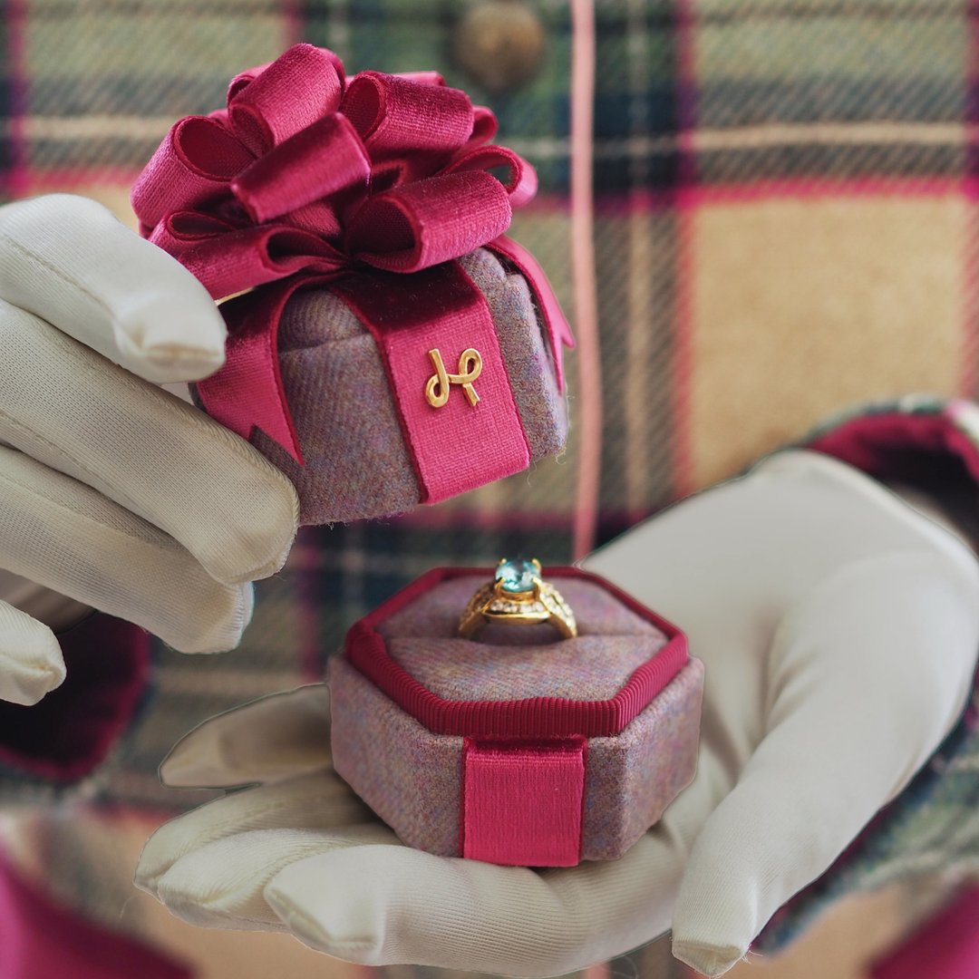 Velvet Ribbon Ring Case / 暮色粉紫与玫瑰粉 Twilight Mauve - 收纳用品 - 其他材质 粉红色