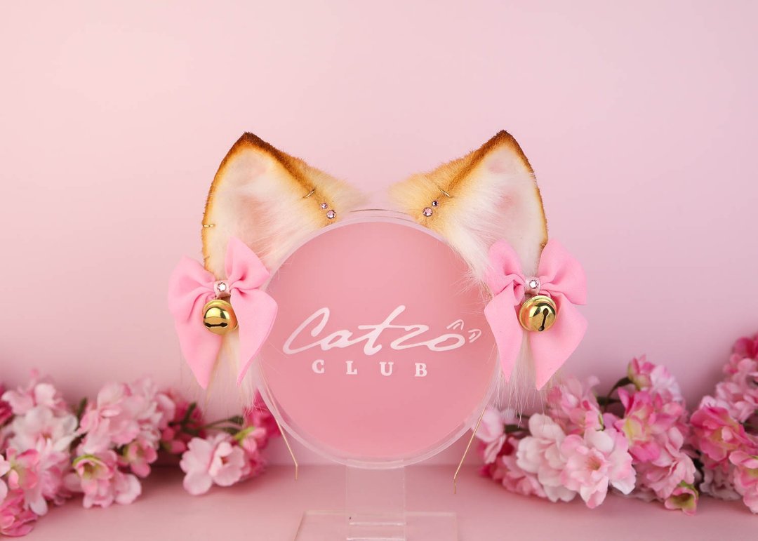 Orange Tabby Kitten Ears - 发饰 - 其他人造纤维 橘色
