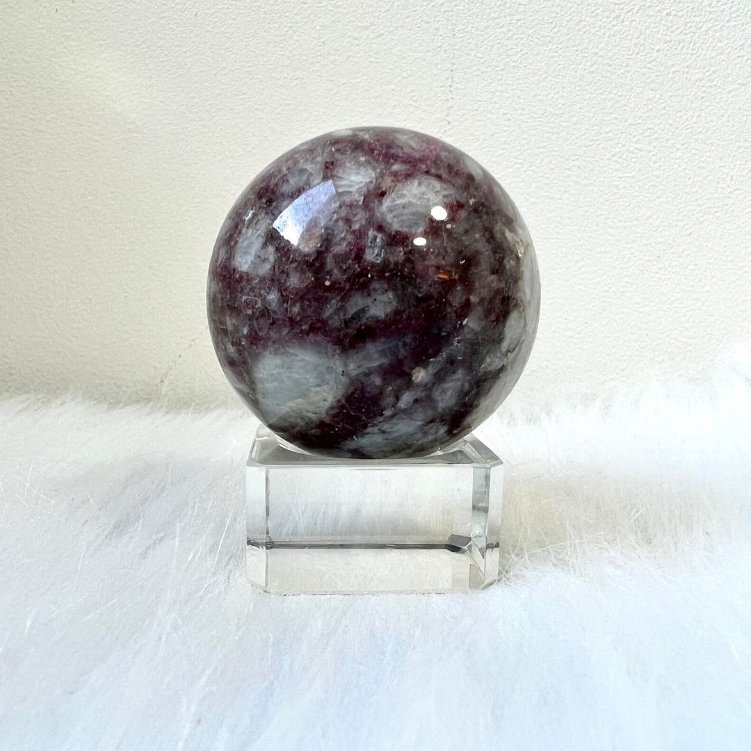 梅花碧玺球 | 水晶 | 水晶球 | 水晶摆件 - 摆饰 - 水晶 紫色