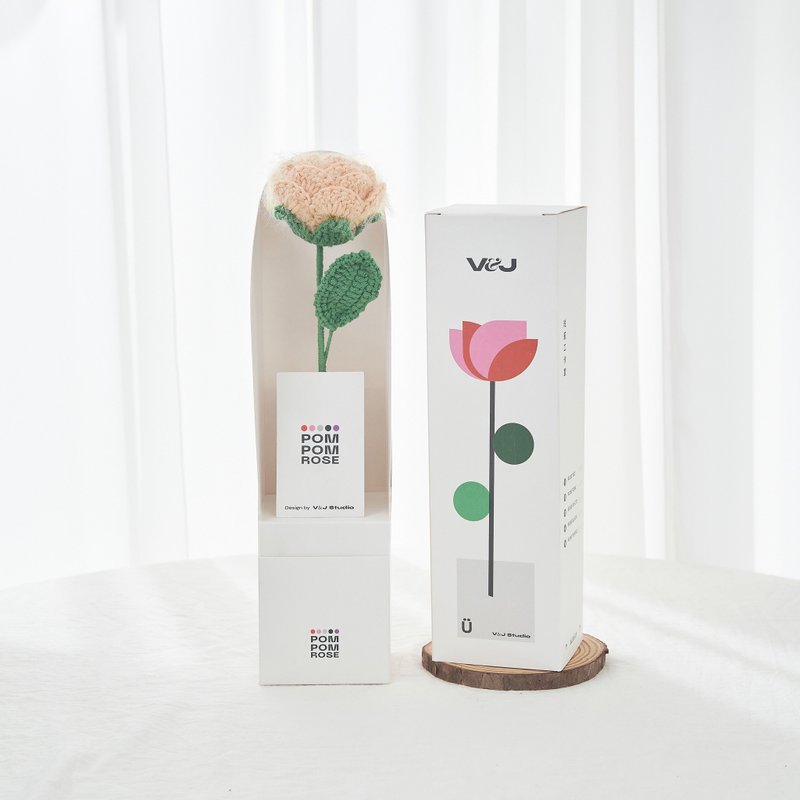 【霞海城隍庙联名】针织玫瑰PomPomRose 温柔的爱 - 摆饰 - 聚酯纤维 卡其色