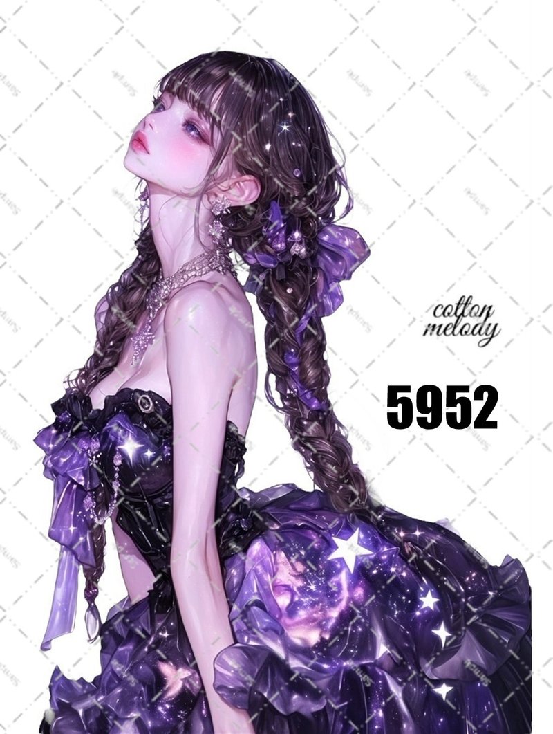 original sticker no.5952 人物贴纸 原创贴纸 人物贴纸 女孩贴纸 原创人物贴纸 - 贴纸 - 纸 
